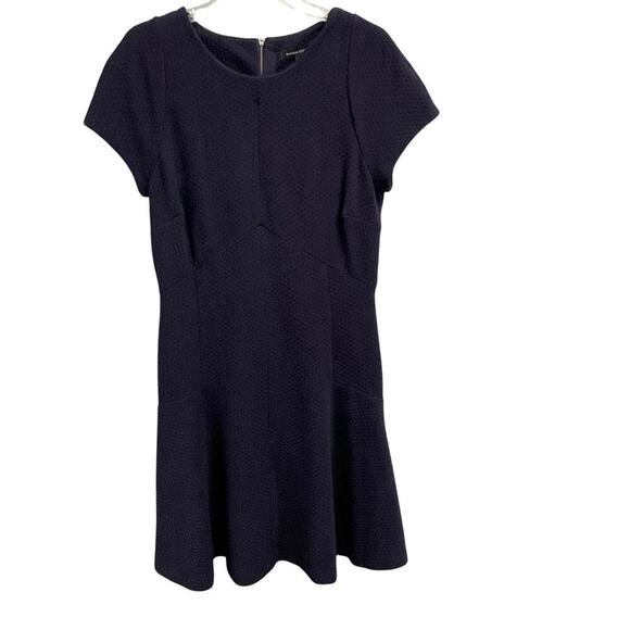 Banana Republic Navy Cap Sleeve A Line Dress Navy Size 14 Back Zip - Picture 1 of 5